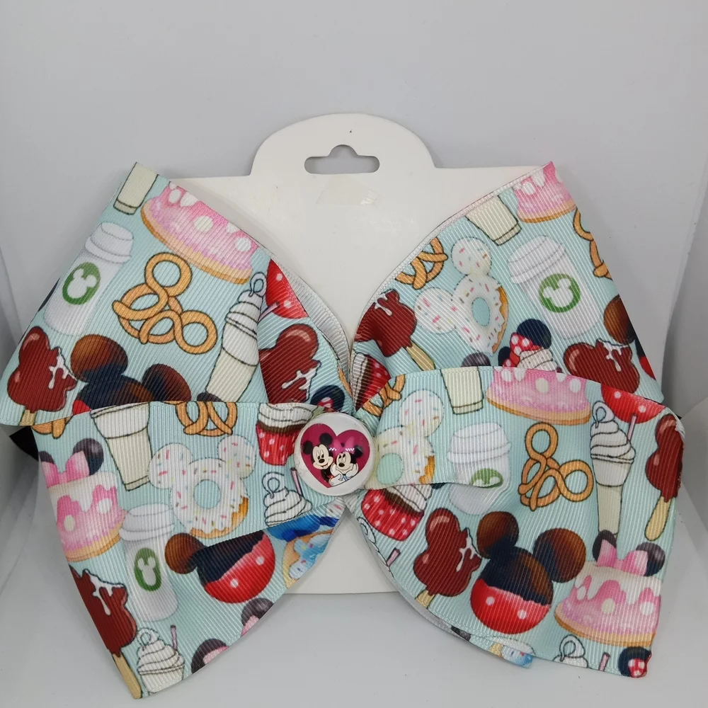 Hand Crafted Mickey Mouse Kids Hair Bow - Multicolor
